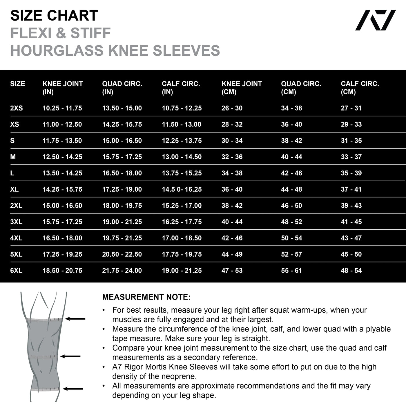 Flexi/Stiff Hourglass Knee Sleeves