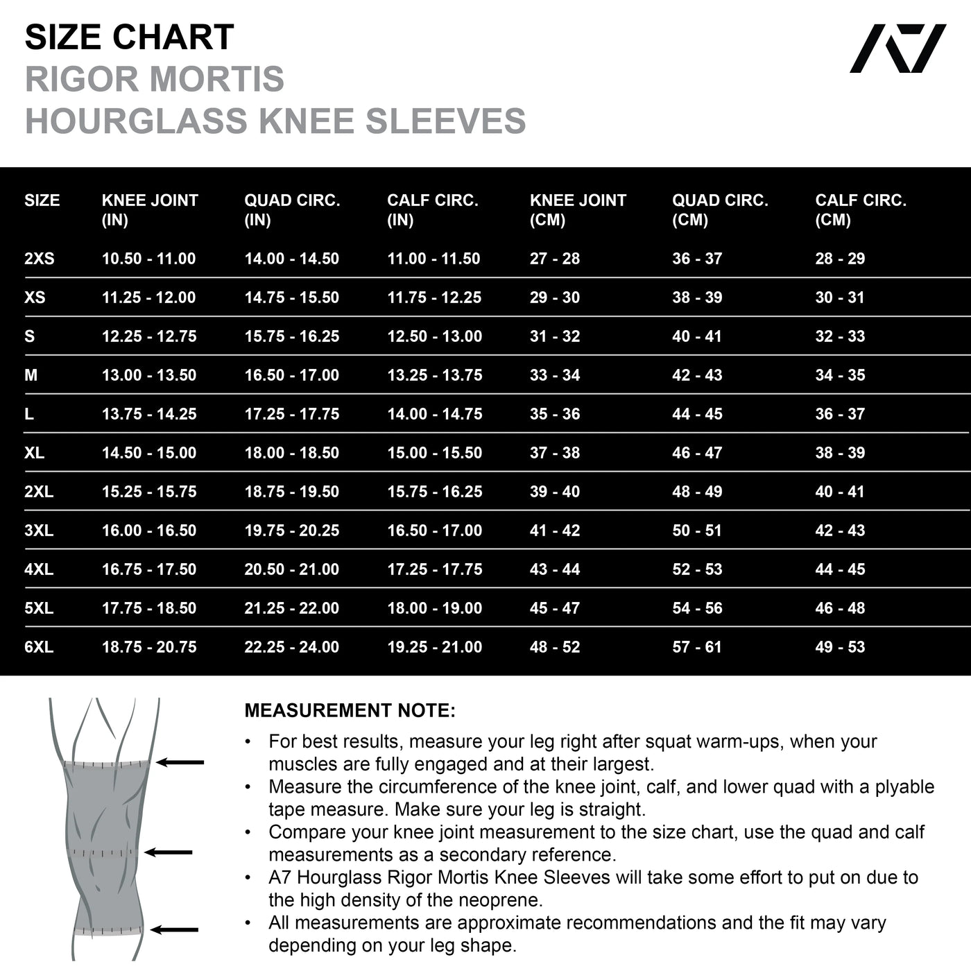 Rigor Mortis Hourglass Knee Sleeves