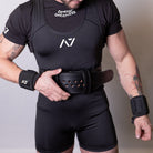 Front view of A7 Classic Singlet in Black, showing minimalist IPF-approved design with tapered athletic fit.