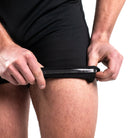 Silicone-lined leg opening on the A7 Stealth Singlet for a secure, non-slip fit throughout competition.